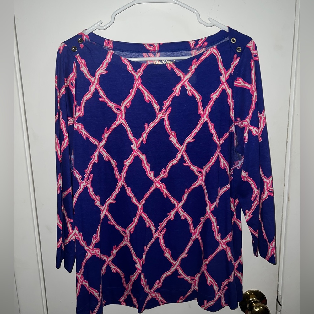 Lilly Pulitzer 3/4 sleeve top size L
